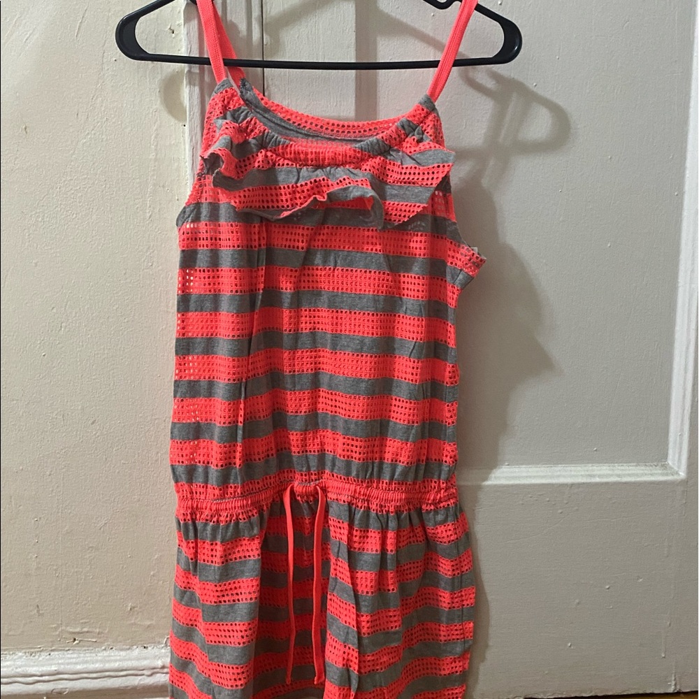Mesh Grey And Pink Swimsuit Coverup